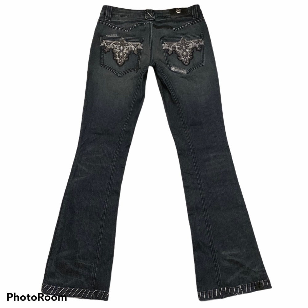 Antik Denim Embroidered Pocket Dark Wash Jean 28